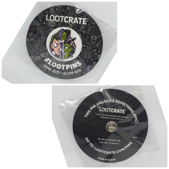 Dr. Jekyll And Mr. Hyde Pin - Loot Crate Exclusive June 2017 Alter-Ego #lootpins - Picture 3 of 3